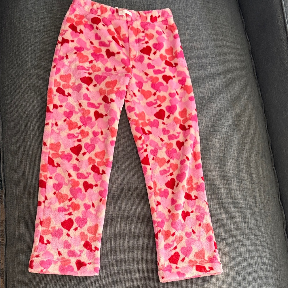 Vineyard Vines Heart Patterned Pink Kids Pajama Pants